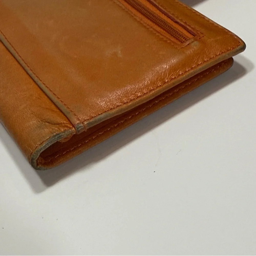 Kate‎ Landry Orange Leather Wallet